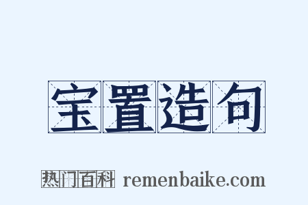 宝置造句是什么意思的图片